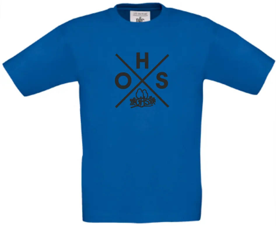 T-Shirt Kinder Otto-Hahn-Schule Kreuz (Druck schwarz)